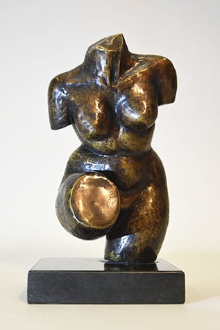 statuette corps de femme en bronze