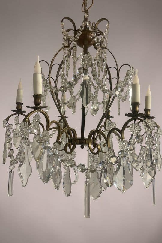 lustre avec cristaux de baccarat